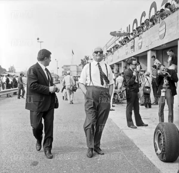 Enzo Ferrari, Gp di Monza, 1966 - Farabola Immagine digitale