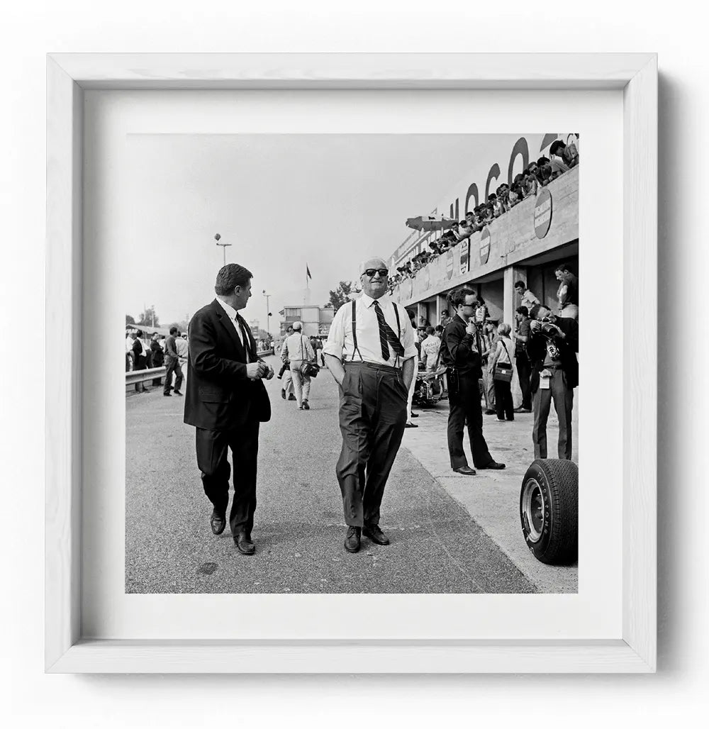 Enzo Ferrari, Gran Premio d'Italia 1966 - Farabola Fotografia