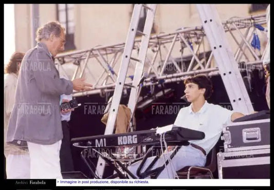 Enzo Jannacci con il figlio Paolo, anni 90 - Farabola Immagine digitale