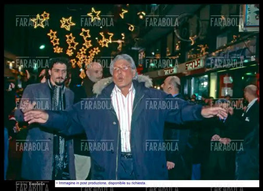 Enzo Jannacci con il figlio Paolo, Festival di Sanremo, 1998 - Farabola Immagine digitale