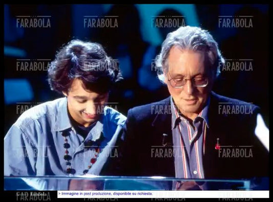 Enzo Jannacci con il figlio Paolo, Roma, 1993 - Farabola Immagine digitale