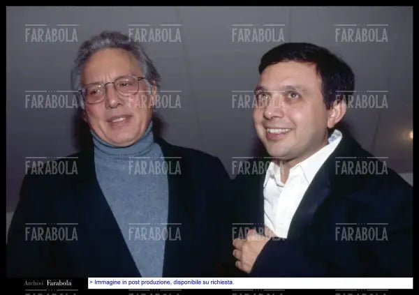 Enzo Jannacci e Piero Chiambretti, Milano, 1995 - Farabola Immagine digitale