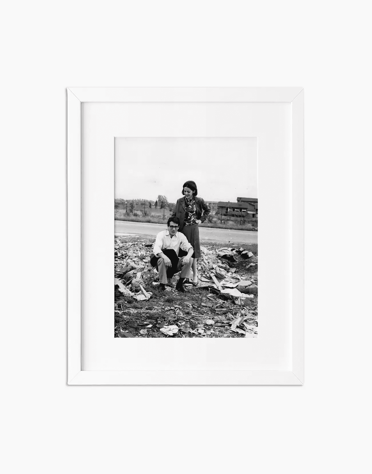 Enzo Jannacci e Renza Corbani, 1964 — stampa fine art con cornice bianca