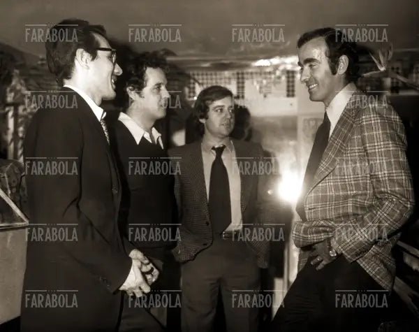 Enzo Jannacci, Renato Pozzetto, Cochi Ponzoni e Mario Corso, Derby Club, Milano, 1971 - Farabola Immagine digitale