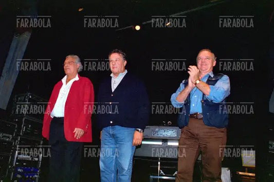 Enzo Jannacci, Renato Pozzetto e Cochi Ponzoni, Milano, 2001 - Farabola Immagine digitale
