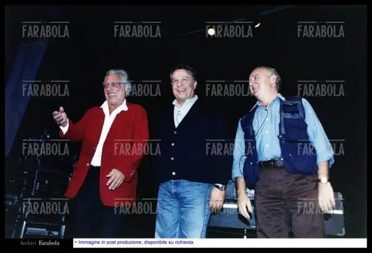 Enzo Jannacci, Renato Pozzetto e Cochi Ponzoni, Milano, 2001 - Farabola Immagine digitale