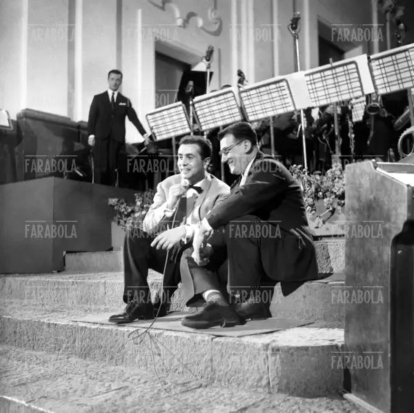 Enzo Tortora e Giuseppe Marotta, Festival La Scala d'oro, 1959 - Farabola Immagine digitale