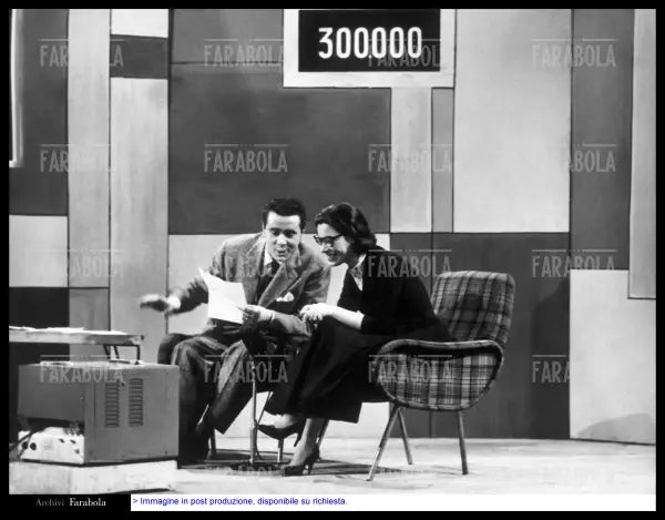 Enzo Tortora e Milly Caldarera, Telematch, 1957 - Farabola Immagine digitale