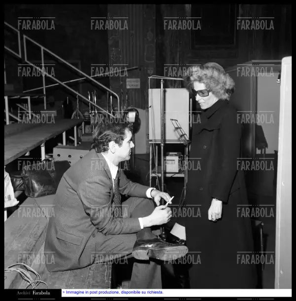 Enzo Tortora e Ornella Vanoni, 1970 - Farabola Immagine digitale