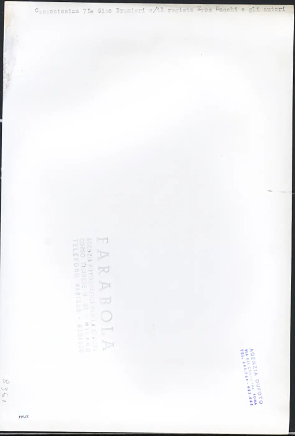 Eros Macchi Gino Bramieri 1971 Ft 37144 - Stampa 20x30 cm - Farabola Stampa ai sali d'argento