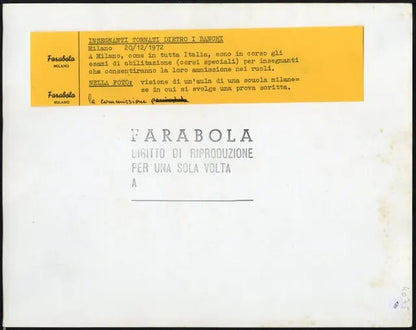 Esame di abilitazione Insegnanti 1972 Ft 4311 - Stampa 21x27 cm - Farabola Stampa ai sali d'argento