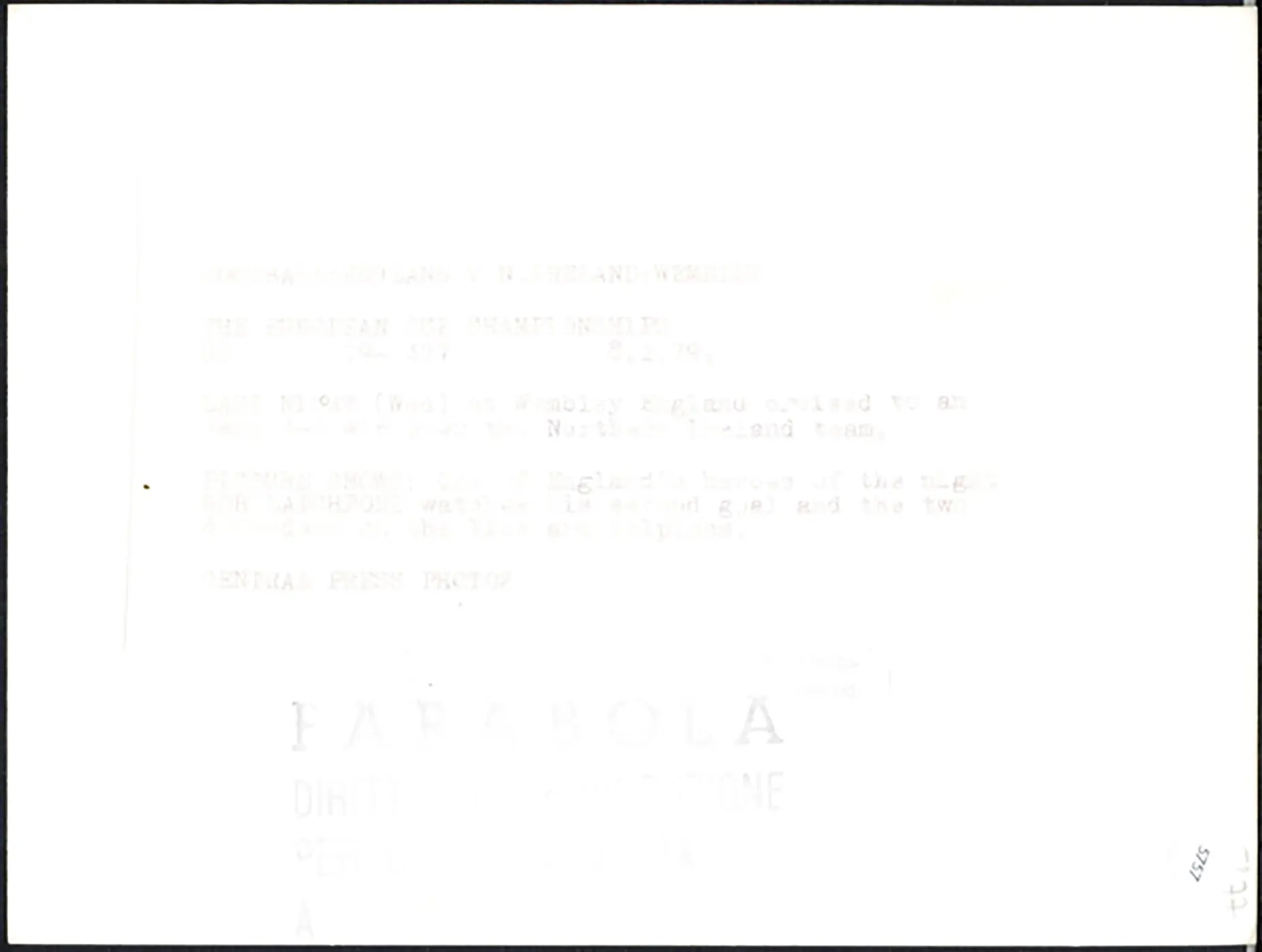 Europei Inghilterra vs Irlanda del Nord 1979 Ft 5757 - Stampa 20x15 cm - Farabola Stampa ai sali d'argento