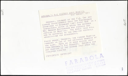 Eusebio e Kennedy Arsenal vs Benfica 1971 Ft 4578 - Stampa 26x15 cm - Farabola Stampa ai sali d'argento