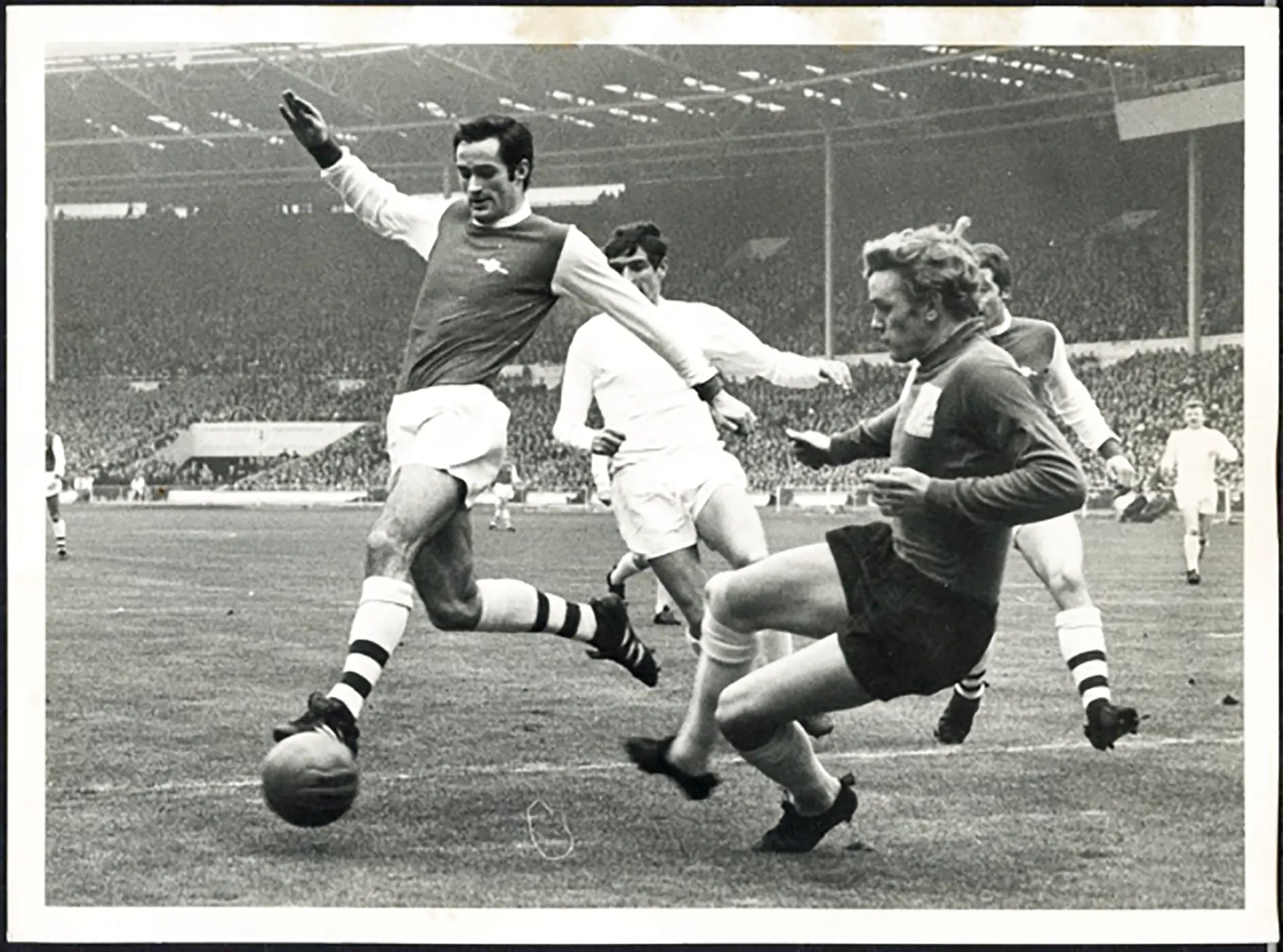 FA Cup Leeds vs Arsenal 1968 Ft 5768 - Stampa 20x15 cm - Farabola Stampa ai sali d'argento