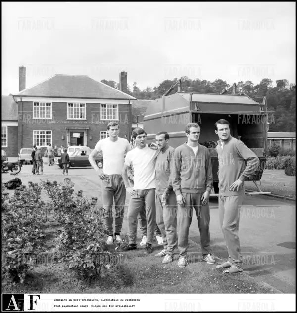 Facchetti, Bulgarelli, Lodetti, Mazzola ed Albertosi, Mondiali di calcio in Inghilterra, 1966 - Farabola Immagine digitale