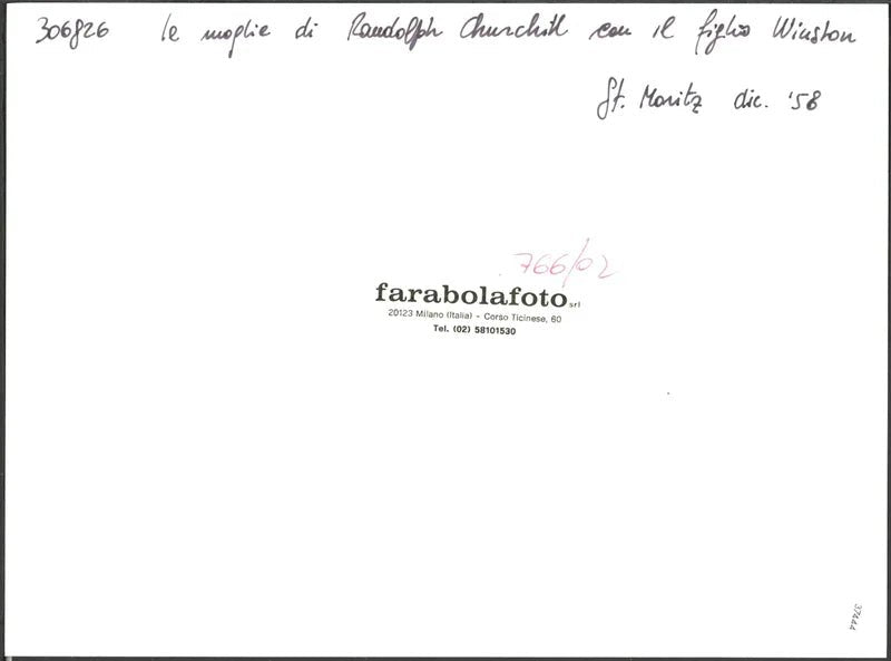 Famiglia di Randolph Churchill 1958 Ft 37444 - Stampa 24x18 cm - Farabola Stampa ai sali d'argento