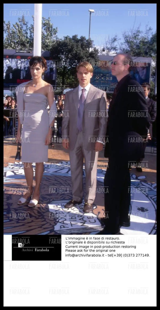 Famke Janssen, Matt Damon e John Dahl, Festival di Venezia, 1998 - Farabola Immagine digitale