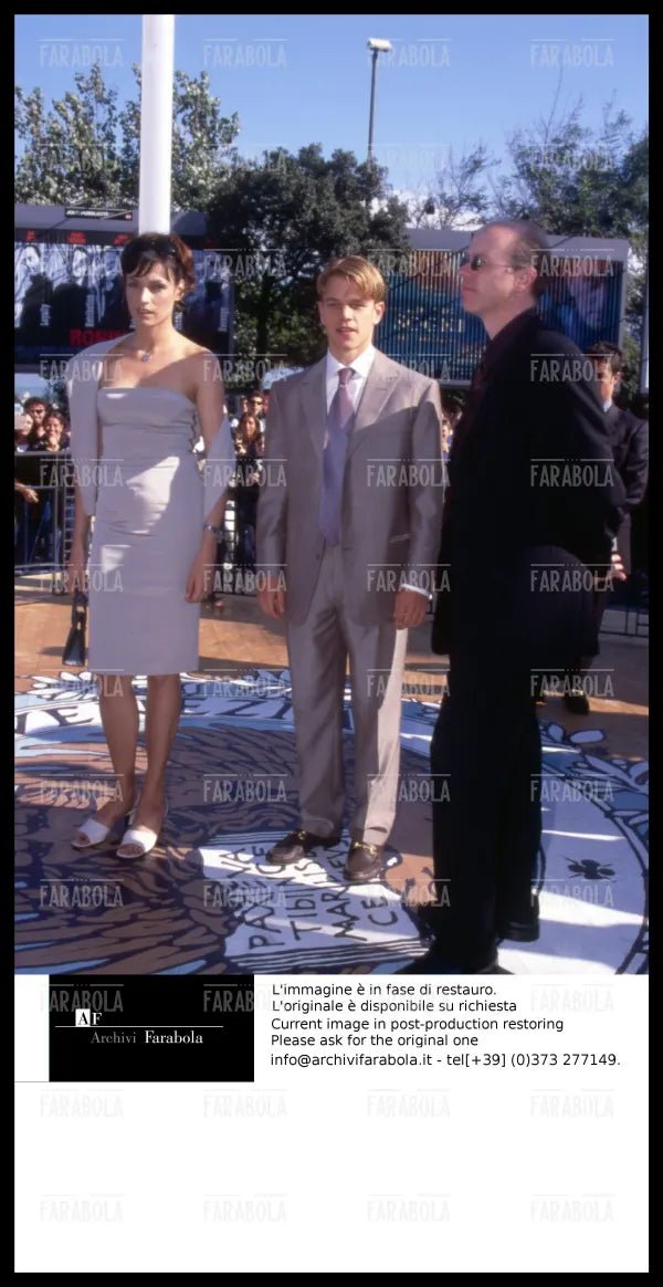 Famke Janssen, Matt Damon e John Dahl, Festival di Venezia, 1998 - Farabola Immagine digitale