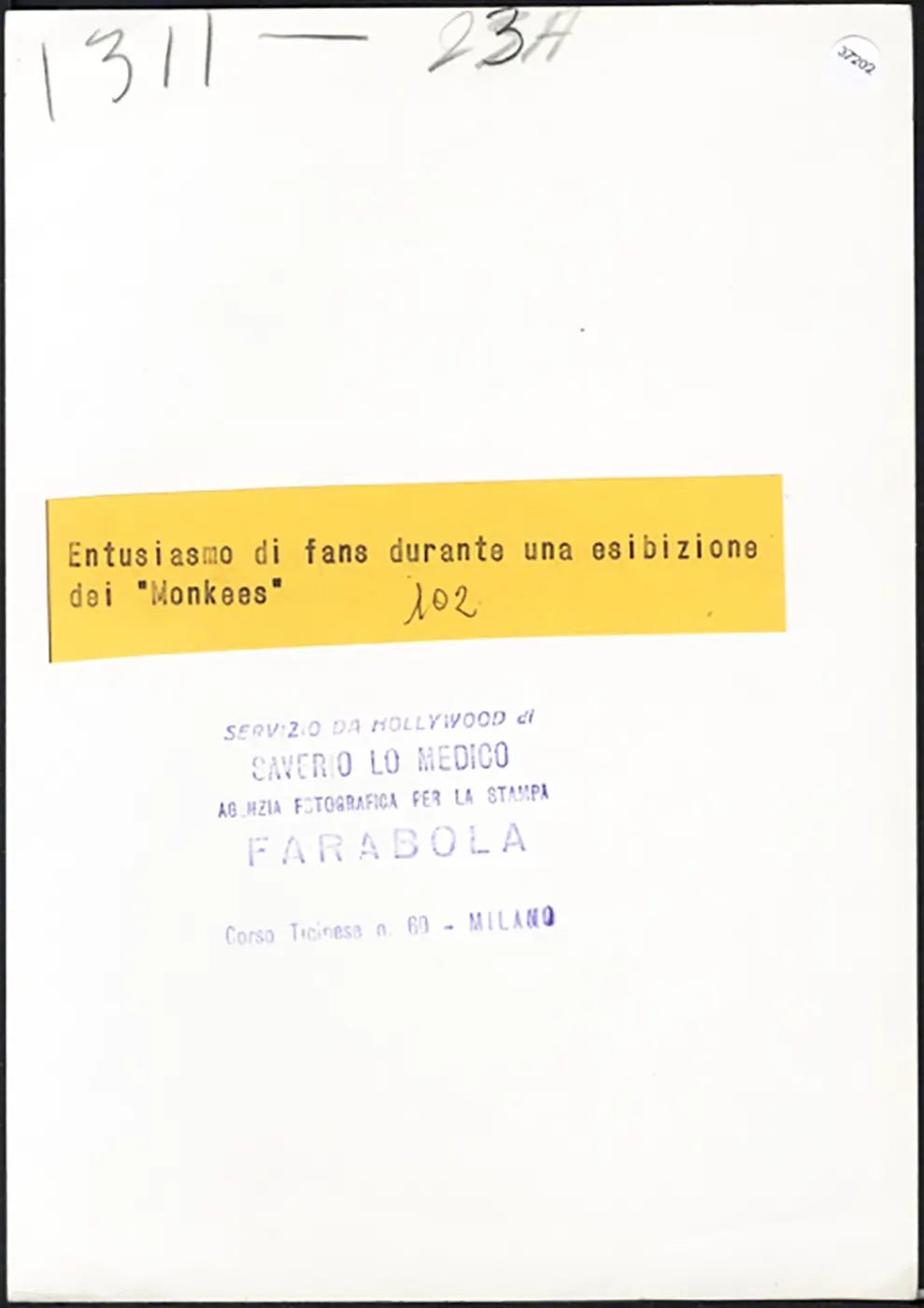 Fan al concerto dei Monkees anni 60 Ft 37202 - Stampa 24x18 cm - Farabola Stampa ai sali d'argento
