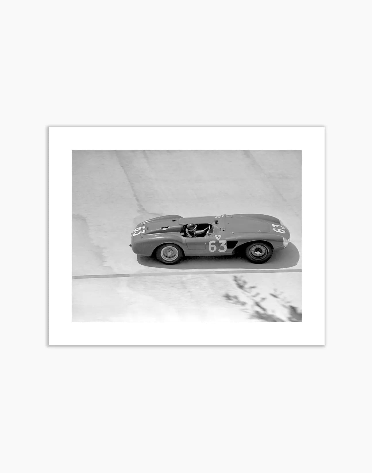 Fangio su Ferrari, Gp di Supercortemaggiore 1956 - Farabola Fotografia