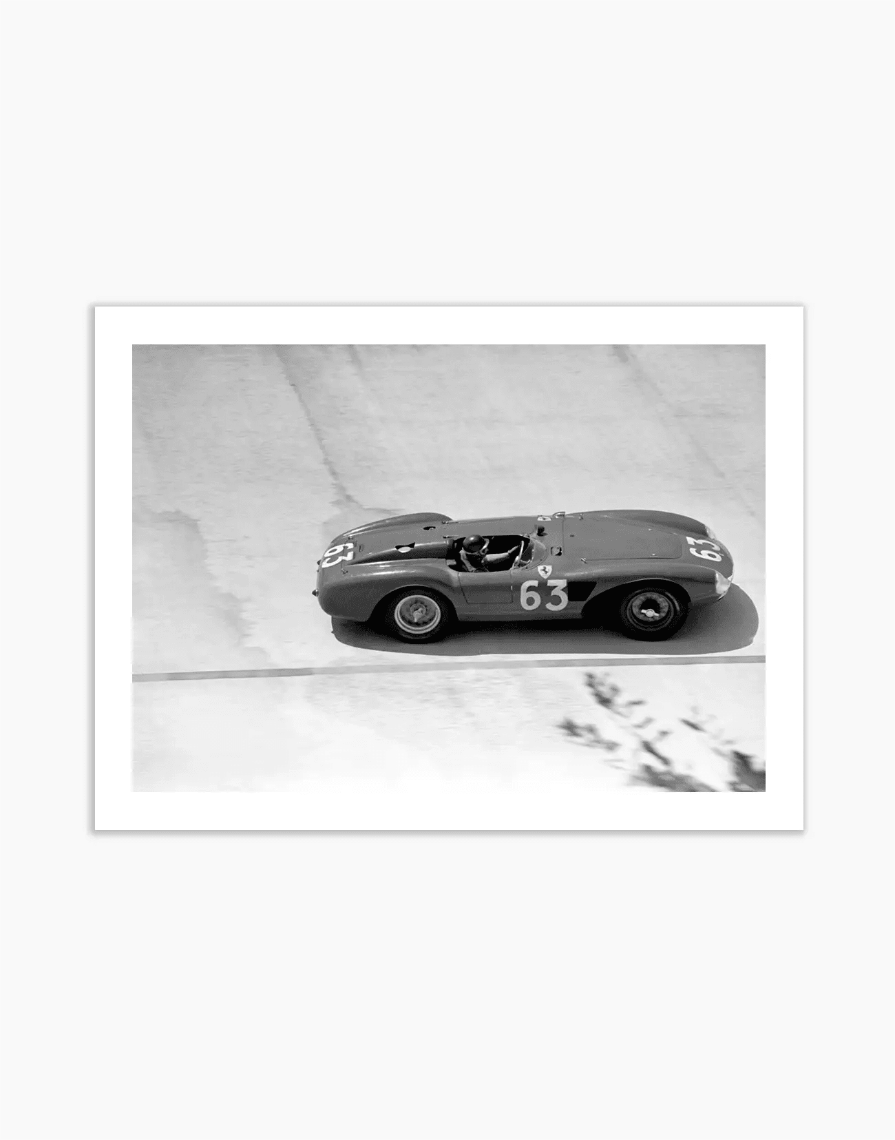 Fangio su Ferrari, Gp di Supercortemaggiore 1956 - Farabola WhiteWall App Product