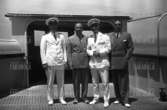 Farinacci sul transatlantico Conte di Savoia, 1937 - Farabola Immagine digitale