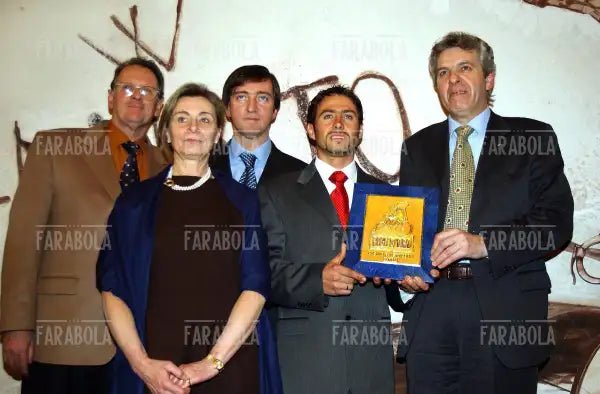 Faustino e Marina Coppi, Gilberto Simone, Massimo Merlano, Premio Bici d'Oro, 2002 - Farabola Immagine digitale