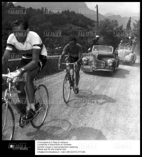 Fausto Coppi e Bruno Monti, Giro d'Italia, 1954 - Farabola Immagine digitale