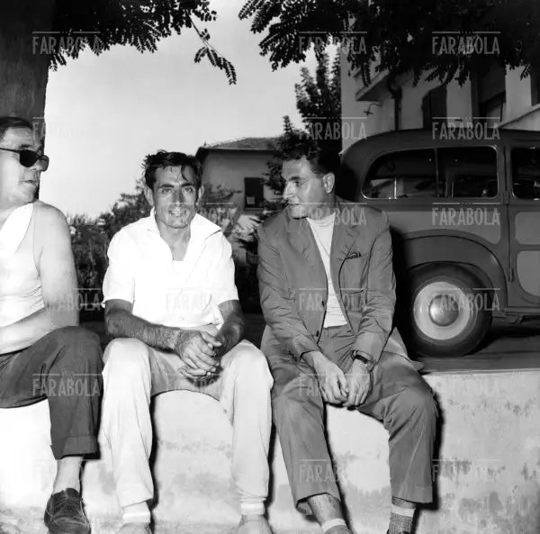Fausto Coppi, Mario Oriani e Aldo Giordani, 1953 - Farabola Immagine digitale