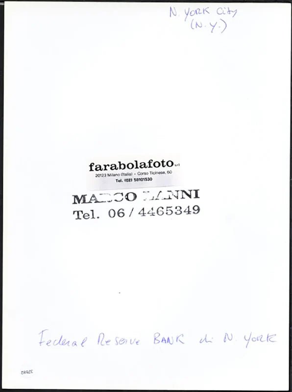 Federal Reserve Bank New York anni 90 Ft 37682 - Stampa 24x18 cm - Farabola Stampa ai sali d'argento