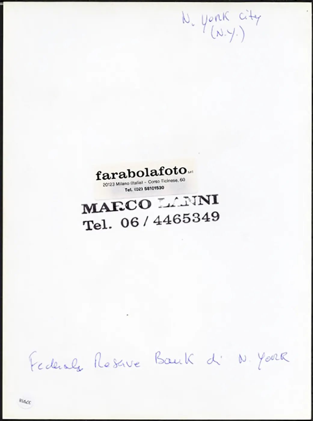 Federal Reserve Bank New York anni 90 Ft 37918 - Stampa 24x18 cm - Farabola Stampa ai sali d'argento