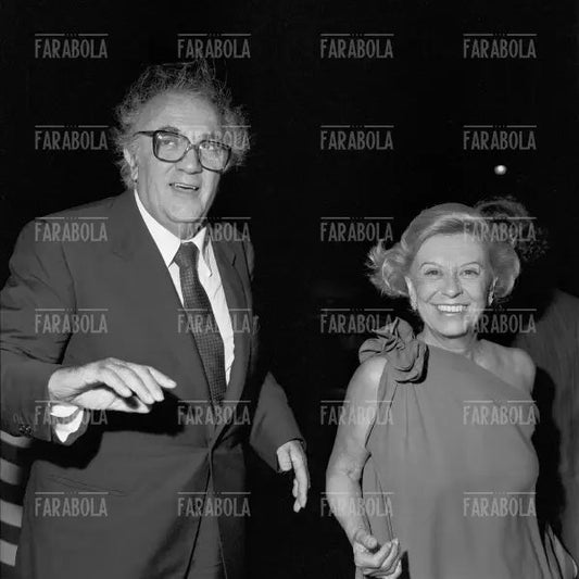 Federico Fellini e Giulietta Masina, Festival di Venezia, 1983 - Farabola Immagine digitale