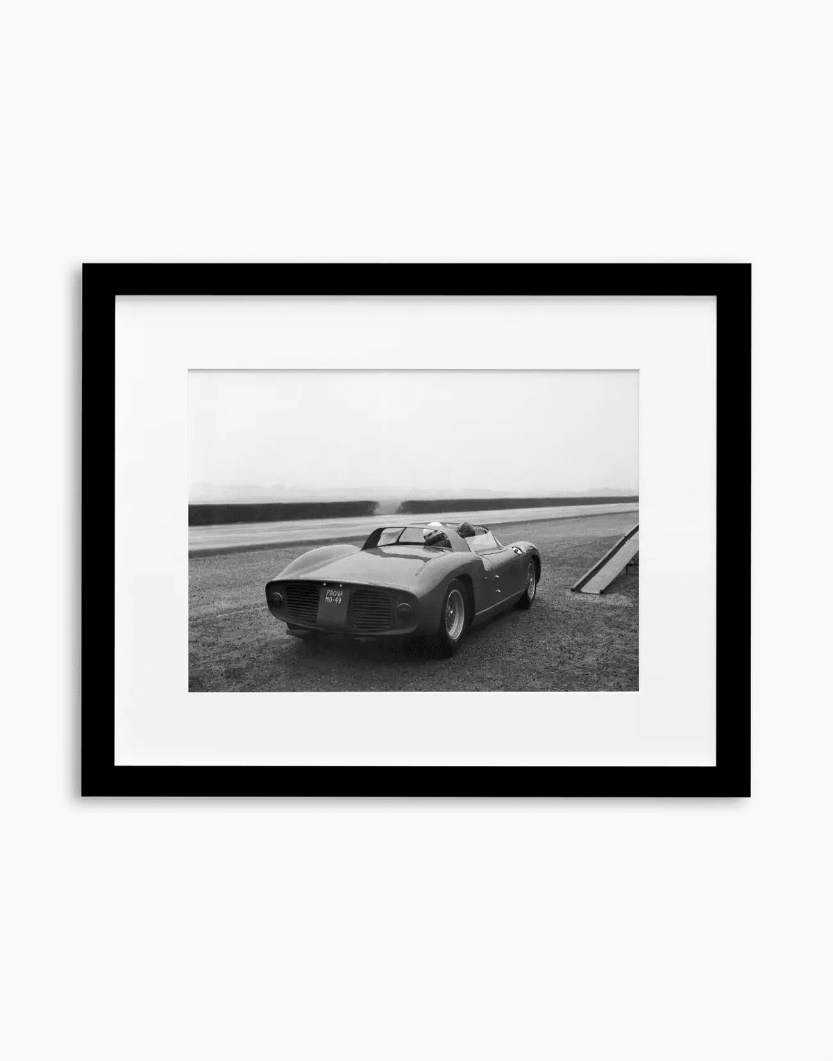 Ferrari, prove per la 24 Ore Le Mans 1964 — stampa fine art con cornice nera