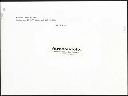 Festa scudetto Milan 1992 Ft 4575 - Stampa 24x18 cm - Farabola Stampa ai sali d'argento