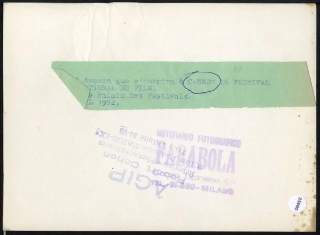 Festival di Cannes 1952 Ft 35990 - Stampa 18x13 cm - Farabola Stampa ai sali d'argento