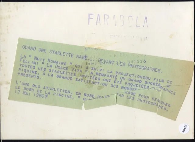 Festival di Cannes 1960 Ft 35988 - Stampa 18x13 cm - Farabola Stampa ai sali d'argento