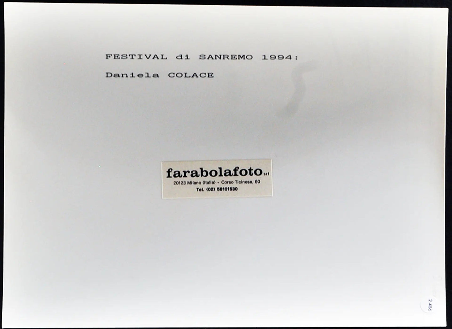 Festival di Sanremo 1994 Daniela Colace Ft 2486 - Stampa 24x18 cm - Farabola Stampa ai sali d'argento