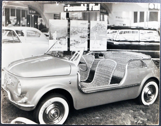 Fiat 500 Ghia Salone Auto 1957 Ft 35324 - Stampa 21x27 cm - Farabola Stampa ai sali d'argento
