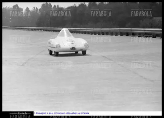Fiat - Abarth 500, prove in pista, Monza, 1958 - Farabola Immagine digitale