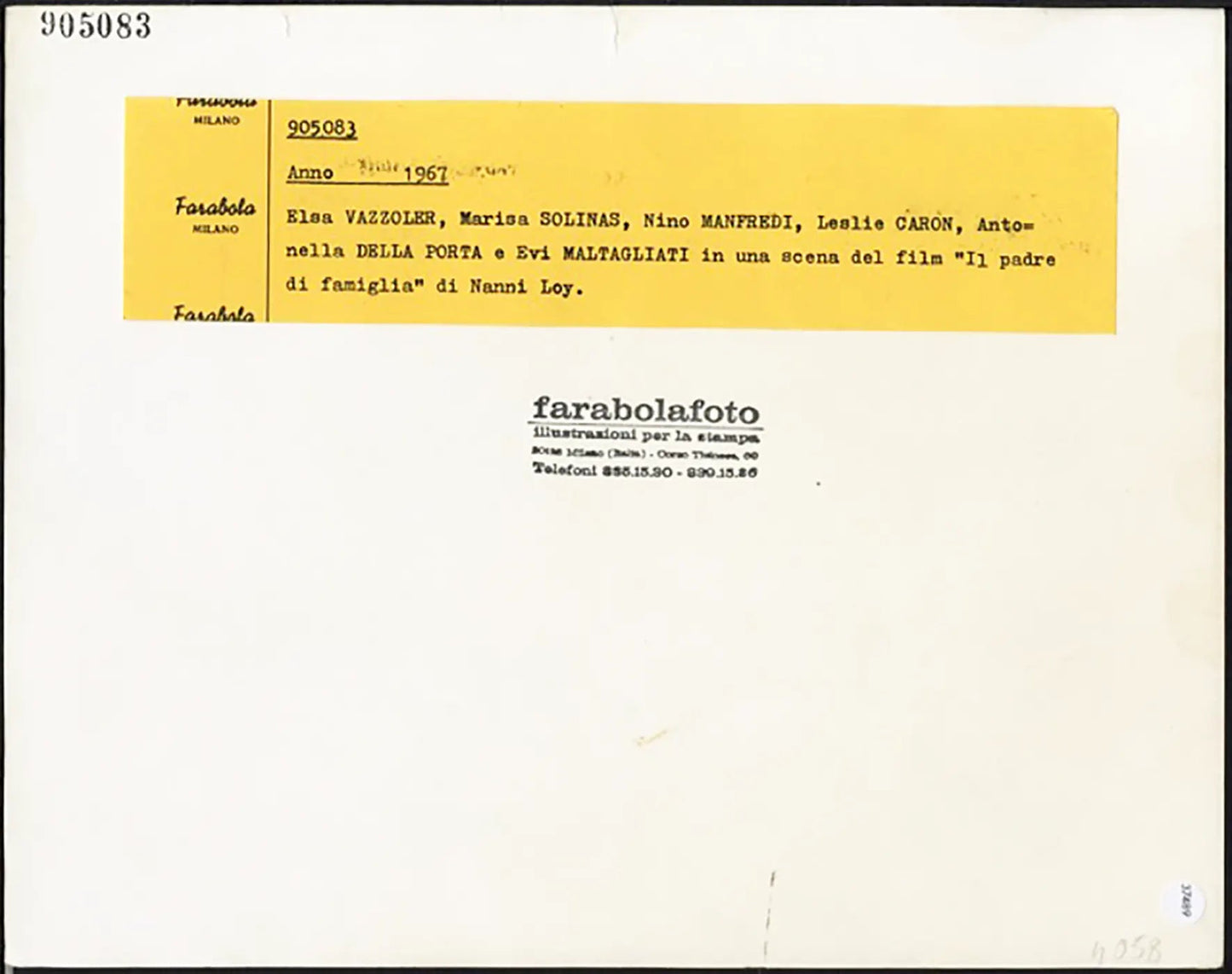 Film Il padre di famiglia 1967 Ft 37489 - Stampa 21x27 cm - Farabola Stampa ai sali d'argento