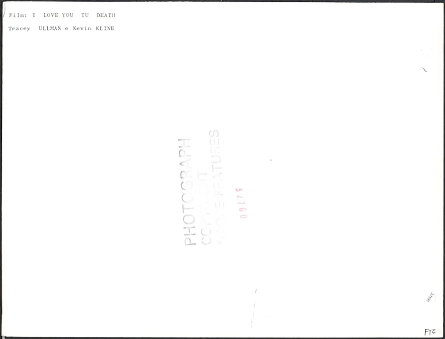 Film Ti amerò fino... ad ammazzarti 1990 Ft 37591 - Stampa 21x27 cm - Farabola Stampa ai sali d'argento