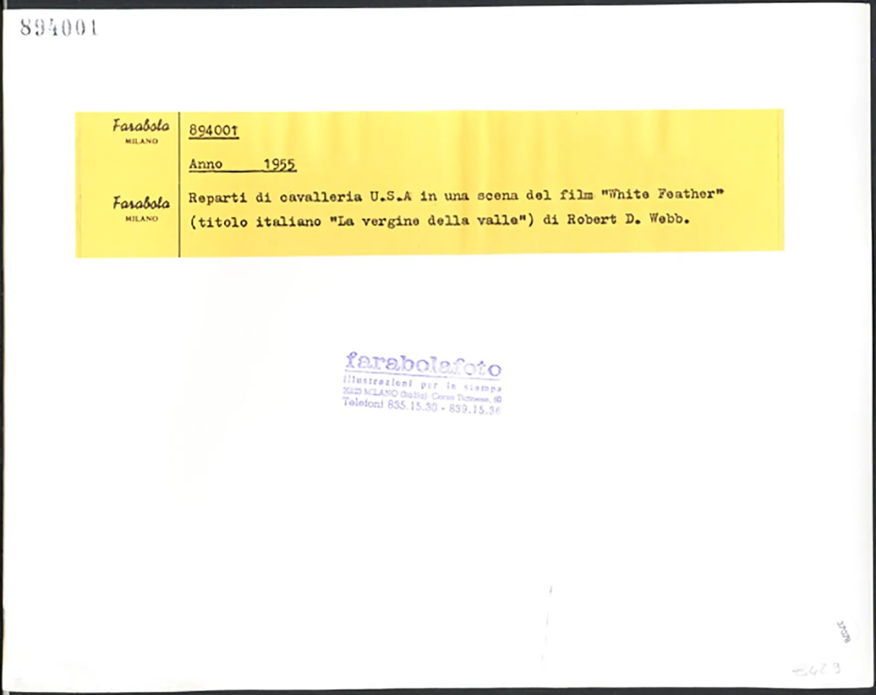 Film White Feather 1955 Ft 37078 - Stampa 20x30 cm - Farabola Stampa ai sali d'argento