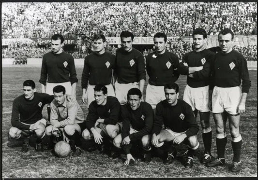 Fiorentina 1955 - 56 Ft 4174 - Stampa 24x18 cm - Farabola Stampa ai sali d'argento (anni 90)