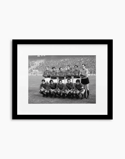 Fiorentina, Formazione, 1968 — stampa fine art con cornice nera