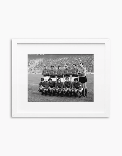 Fiorentina, Formazione, 1968 — stampa fine art con cornice bianca
