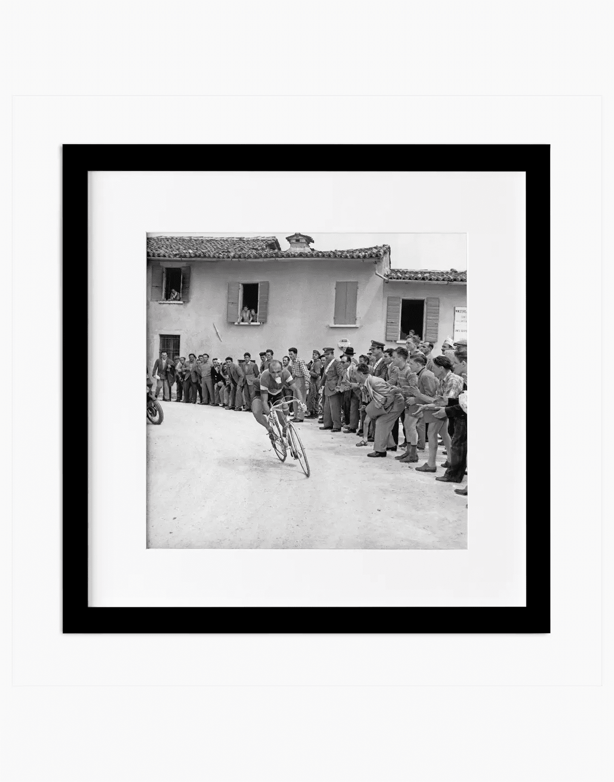 Fiorenzo Magni, Giro d'Italia 1955 — stampa fine art con cornice nera