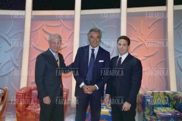 Flavio Briatore, Piersilvio Berlusconi e Giovanni Trapattoni, Scherzi a parte, 2002 - Farabola Immagine digitale