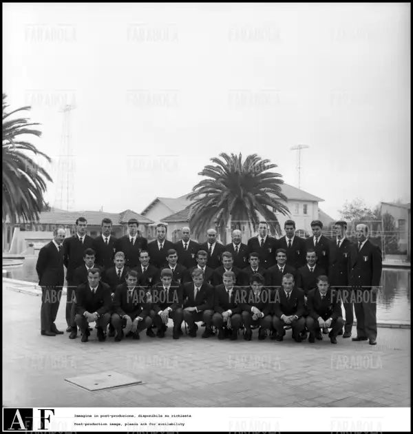 Foto di gruppo della nazionale italiana, Mondiali di calcio in Cile, 1962 - Farabola Immagine digitale