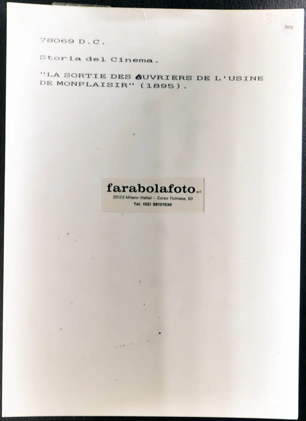 Fotogrammi Filmato 1895 Ft 3012 - Stampa 24x18 cm - Farabola Stampa ai sali d'argento