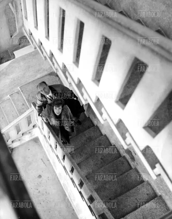 Franca Valeri e Giovanni Testori, Milano, 1960 - Farabola Immagine digitale